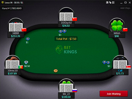 betkings poker table