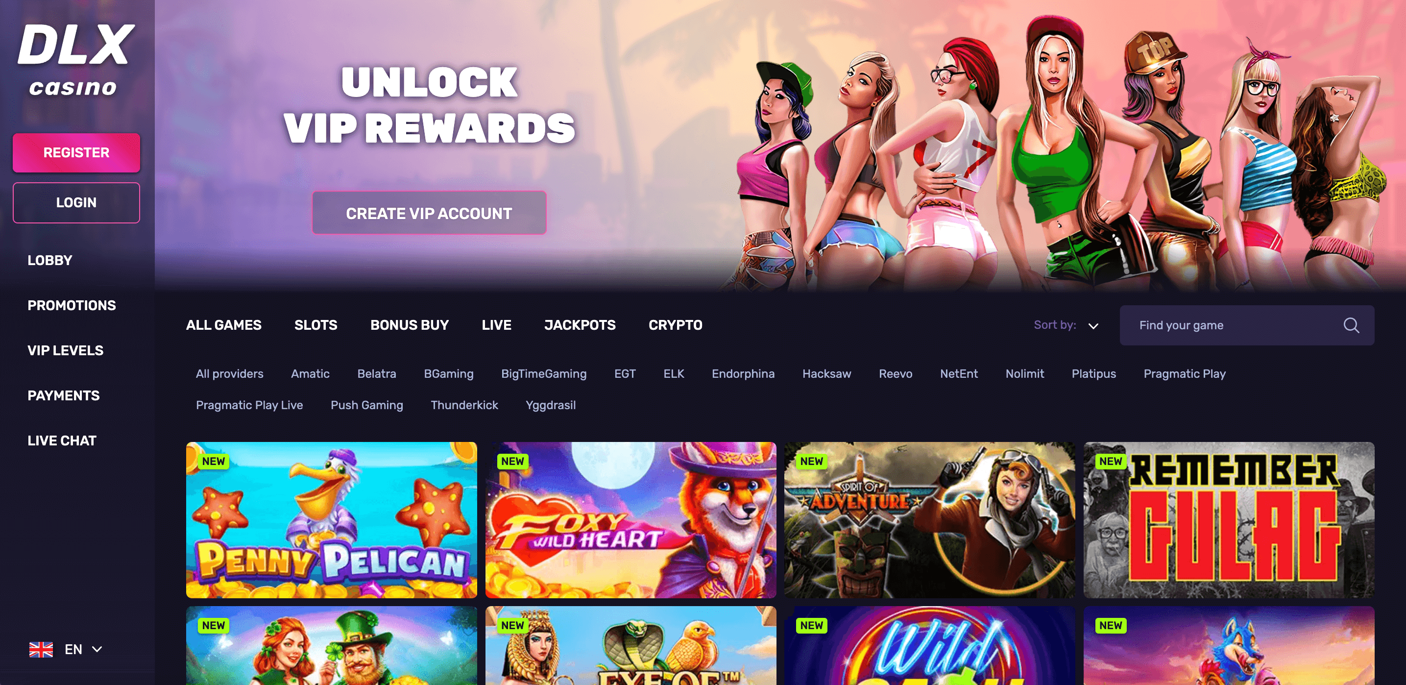 dlx casino website