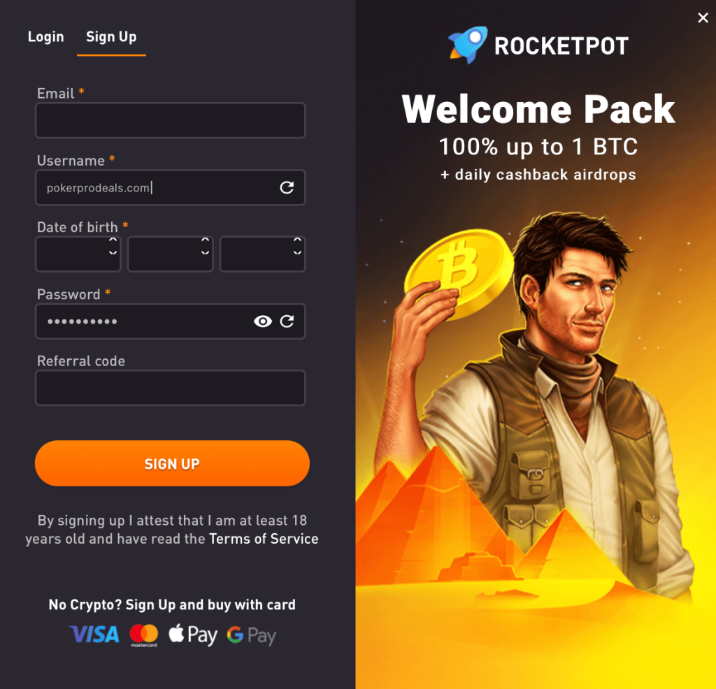 rocketpot registration